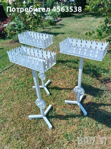 Цветарник метален, снимка 4 - Други - 51354356