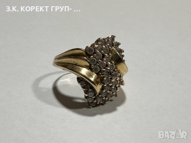 Златен дамски пръстен 14к, 6,57гр, снимка 6 - Пръстени - 53976666