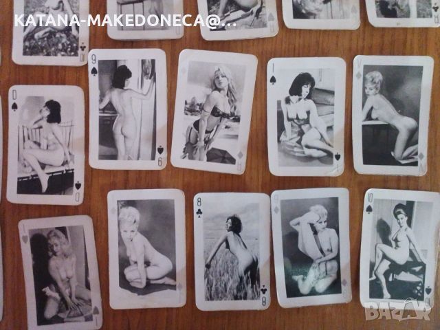 Рятки карти със голи жени .1960 .1970.година колекционерски карти, снимка 7 - Антикварни и старинни предмети - 45561731