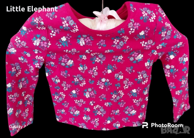 Блузка с дълъг ръкав за 5-6 год мом,букетчета цветя,колекция"Flowers",Англия/нова