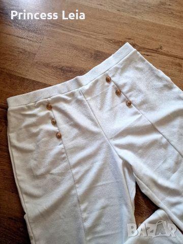 Бял панталон голям размер , снимка 1 - Панталони - 46432152