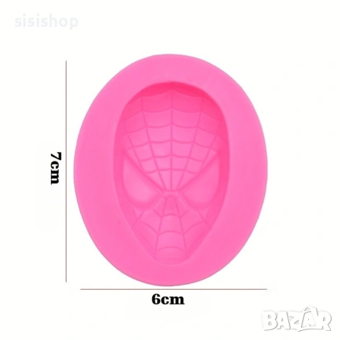 Силиконов молд спайдърмен (7,3 х 6,2 см) – За детайлни фондан елементи и бонбони 4937, снимка 4 - Форми - 54071042