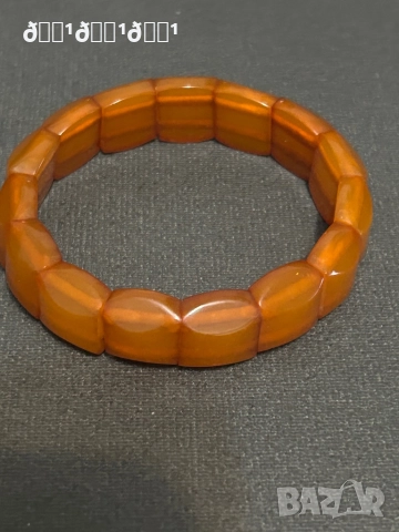 Старинна съветска гривна от кехлибар , снимка 4 - Гривни - 52815290