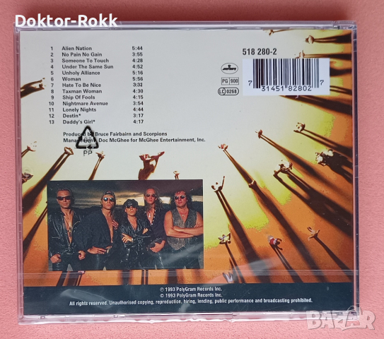 Scorpions - Face The Heat 1993 (CD) , снимка 2 - CD дискове - 45033129