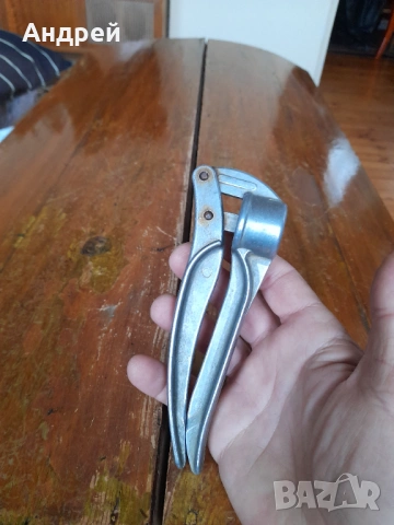 Стара алуминиева преса за чесън #26, снимка 3 - Други ценни предмети - 53143970