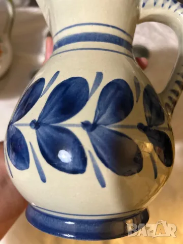 Art Pottery Blue Pitcher Set, Osterr Edel Keramic,  Арт керамика к-т Gollhammer ceramics GK Austria, снимка 9 - Антикварни и старинни предмети - 47221999