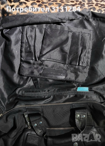 Piquardo маркова италианска пьтна чанта от кожа и плат Италия, снимка 6 - Чанти - 52712121