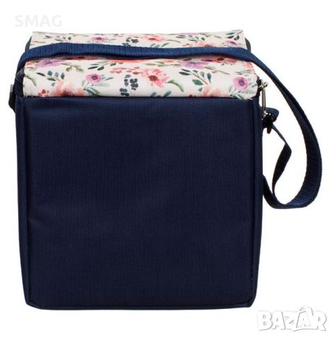 Изотермална чанта Blue Ecru Floral 20x15x19cm - 5.5л, снимка 4 - Хладилни чанти - 46387425
