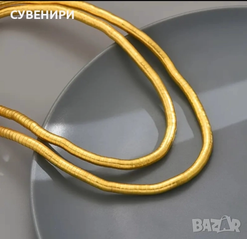 Златисто колие, снимка 2 - Колиета, медальони, синджири - 52439649