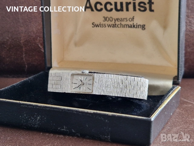 ACCURIST Швейцарски Механичен Часовник Vintage SWISS MADE 17J + Оригинална Кутия, снимка 4 - Дамски - 53757905
