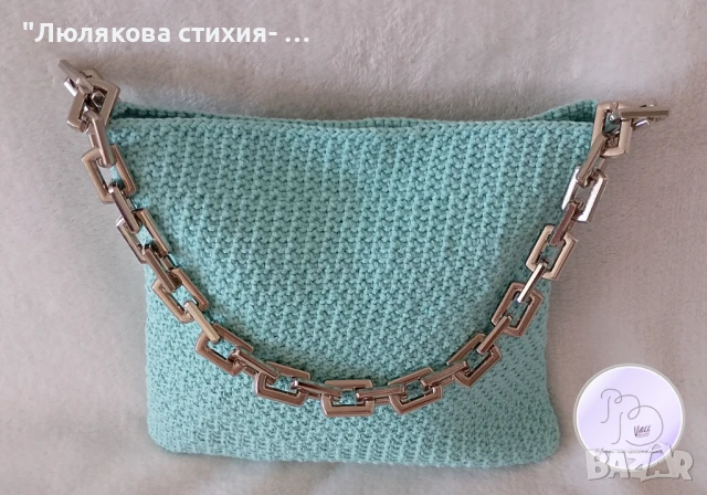 Дамска чанта в свеж ментов цвят, снимка 5 - Чанти - 50748655