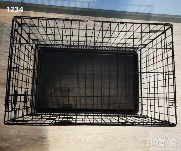 метална сгъваема клетка за куче 77x49x54см за транспорт и стационар, снимка 4 - За кучета - 54296938