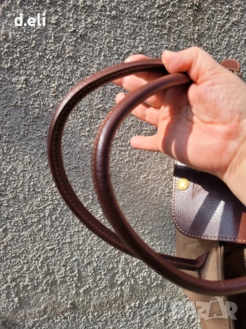 Longchamp Original 100% Кожа Страхотен голям сак, снимка 17 - Сакове - 49463627
