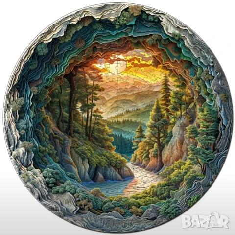 Дървен пъзел от 300 части / 32х32 см.