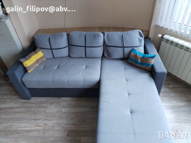 Холов ъглов диван, снимка 3 - Дивани и мека мебел - 45540493
