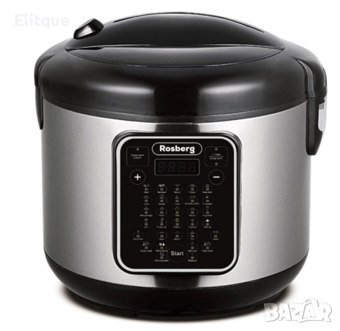 Мултикукър с 31 програми Rosberg, 780W, 5L, Незалепващо покритие, Инокс 2 ГОДИНИ ГАРАНЦИЯ, снимка 5 - Други - 52894883