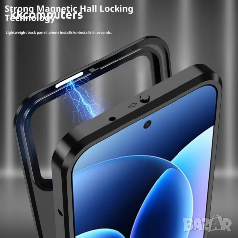 Магнитен Калъф за Xiaomi 17 Pro - Алуминий+PC, Pop-Up ключалка, 4 цвята, снимка 9 - Калъфи, кейсове - 53888555