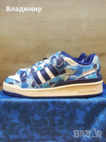 adidas Bape 30th Anniversary Blue Camo Мъжки Обувки 41 EUR+ Кутия, снимка 3 - Маратонки - 46011962