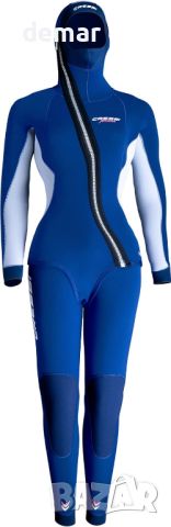 Пълен неопренов водолазен костюм Cressi Medas Lady, син (сребрист), размер L, снимка 2 - Водни спортове - 45981408