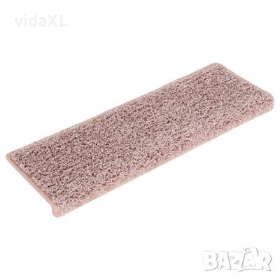 vidaXL Постелки за стъпала, 15 бр, 65x21x4 см, бяло и розово（SKU:326201, снимка 1 - Други - 46333514