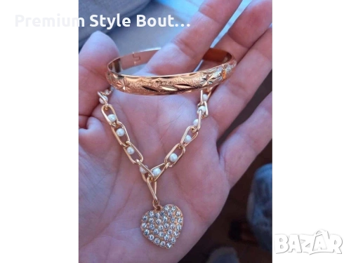 комплект колие и гривна от медицинска стомана 