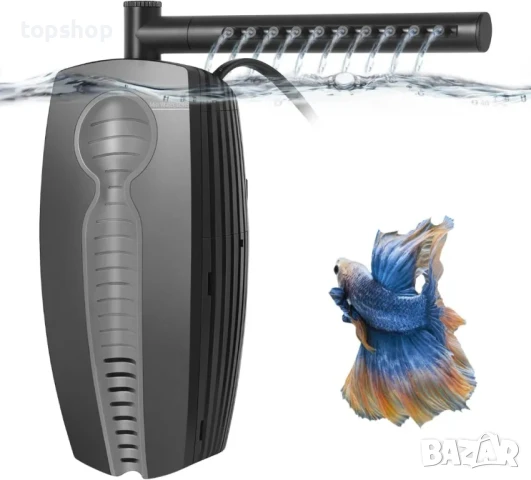 НОВА помпа за аквариум FEDOUR 165GPH + потопяем вътрешен филтър, 8W за аквариум от 50-200 литра
