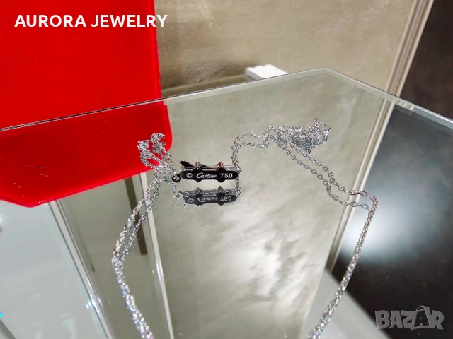 CARTIER Love White Gold Large Pendant Дамскo Колие, снимка 7 - Колиета, медальони, синджири - 53236913