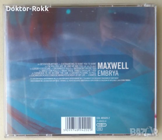 Maxwell – Embrya (1998, CD), снимка 2 - CD дискове - 47123368