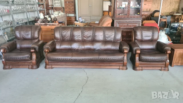 кожена холова гарнитура 3+1+1