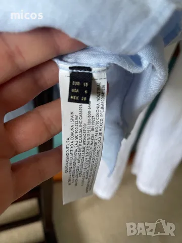 80 лв до 30.07!Massimo Dutti,лен100%,нежно синя риза, снимка 6 - Ризи - 50385907
