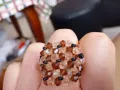 Автентичен ръчно изработен винтидж пръстен от мъниста , снимка 1
