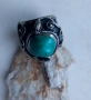сребърен пръстен с тюркуаз , снимка 3