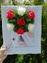 3 D картина със скандинавски мъх и ароматни сапунени рози , снимка 1 - Ръчно изработени сувенири - 45375504