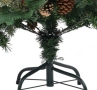 Изкуствена Коледна елха с червен глог и шишарки, снимка 2