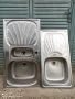 мивка двойна голяма кухненска, хром- никел, алпака, неръждаема стомана, инокс, внос от Швейцария, снимка 2