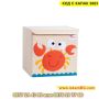 Кутия за играчки с картинки на различни животни и капак - КОД С КАПАК 3883