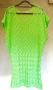 Ефектна памучна плажна рокля- туника цвят лайм  CROCHET , снимка 2
