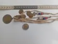 Стар накит,гердан,пендар,етно,кръст,връв,от на баба скрина, снимка 5