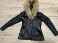 Кожено яке-естествена кожа с богата качулка от лисица, снимка 3