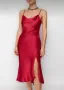 Стилна червена дамска рокля , снимка 3