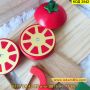 Игрален комплект за деца зеленчуци и плодове за рязане изработени от дърво - КОД 3542, снимка 7