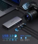 MOKiN 12в1 USB-C докинг станция за два монитора/100W PD/троен USB C хъб с 2 HDMI/DisplayPort/Gigabit, снимка 5