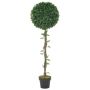 vidaXL Изкуствено растение лавър със саксия, зелено, 130 см（SKU:280200