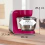 Кухненски робот Bosch MUM 58420, 1000 W, 3D технология, Розов, снимка 1 - Кухненски роботи - 45426365
