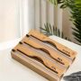 Дървена поставка за кухненска хартия, стреч и алуминиево фолио 3️⃣в1️⃣ от бамбук, снимка 4