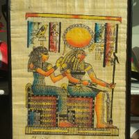 Египетски папируси , рисувани в рамка., снимка 2 - Картини - 45252987