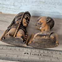 Двойка африкански фигури, дърво, снимка 2 - Антикварни и старинни предмети - 45579501