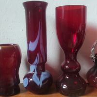 Старинки червено стъкло червен кристал , снимка 1 - Антикварни и старинни предмети - 40140683