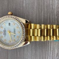 Часовник Rolex Datejust бял златен камъни реплика, снимка 3 - Дамски - 45996568