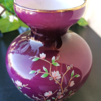Лилава флорална ваза, снимка 2 - Вази - 45033205